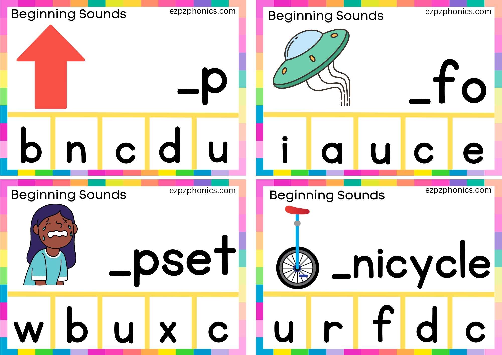 Letter U Finish The Word And Clip The Correct Letter Group 2